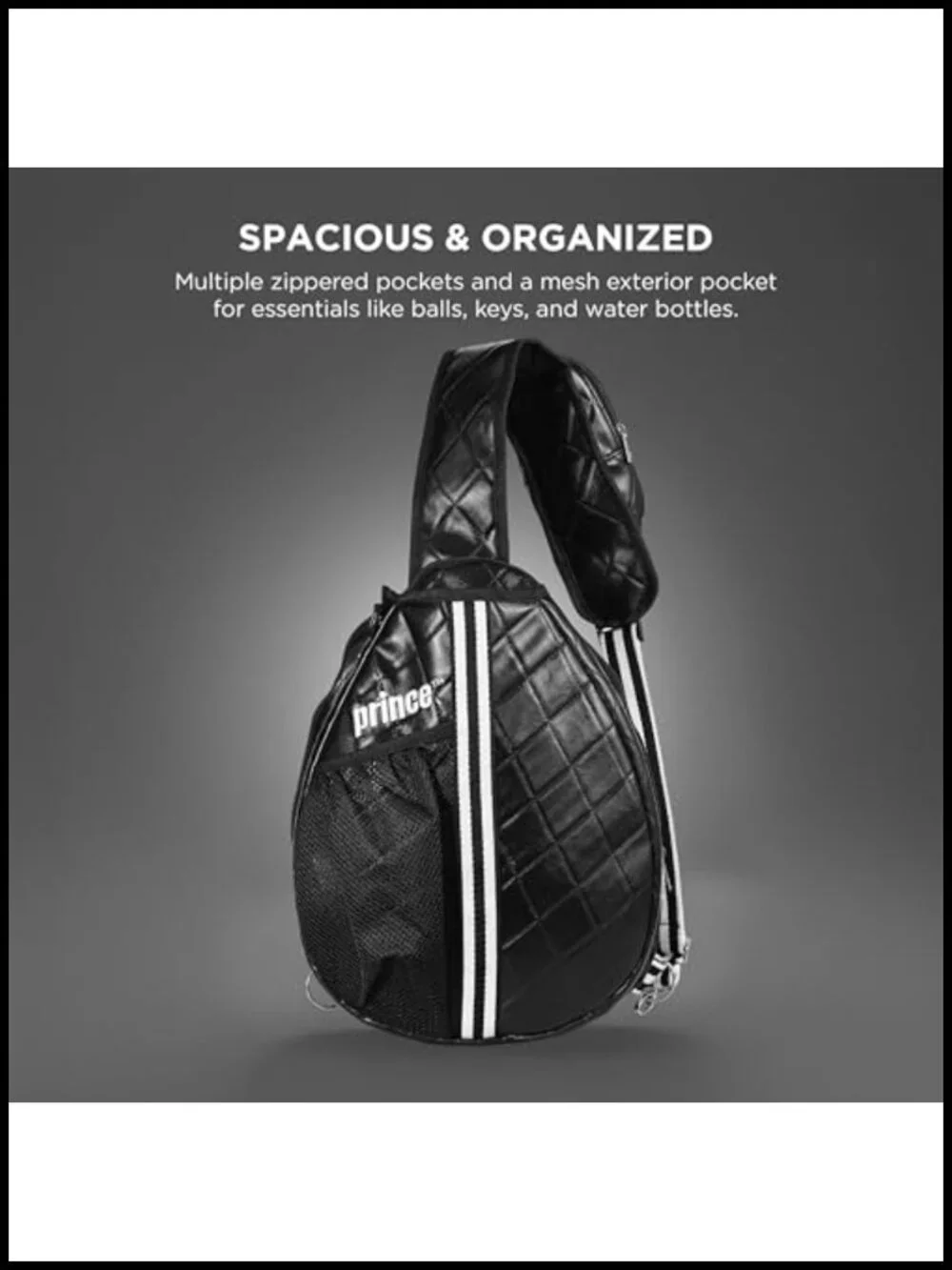 Pickleball Sling Bag, Lightweight Crossbody Backpack with Padded Strap